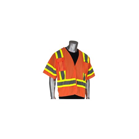 Pip CLASS 3 MESH BRKWY VEST4 POCKETS H&L CLOSURE, PK 50 303-5PMTT-OR/5X